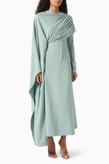 Cape-style Maxi Dress