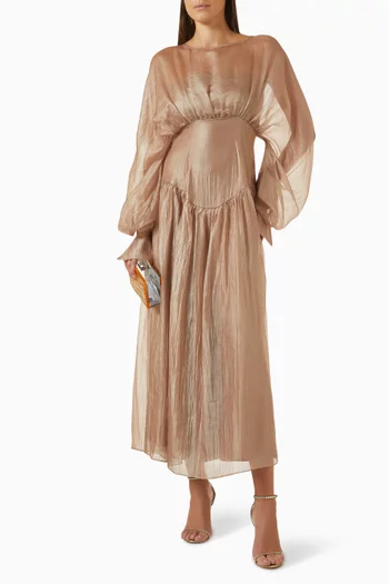 Corset-waist Maxi Dress