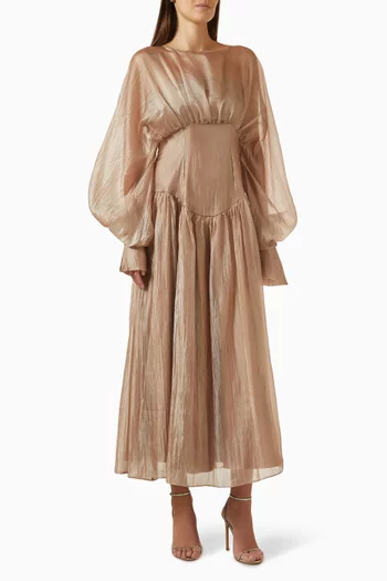 Corset-waist Maxi Dress