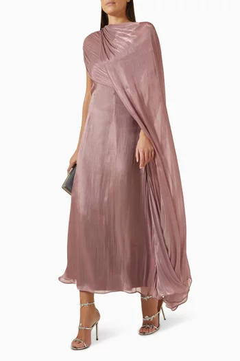 Cape-style Draped Maxi Dress