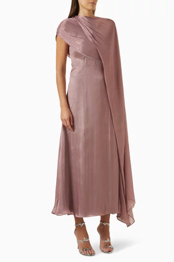 Cape-style Draped Maxi Dress