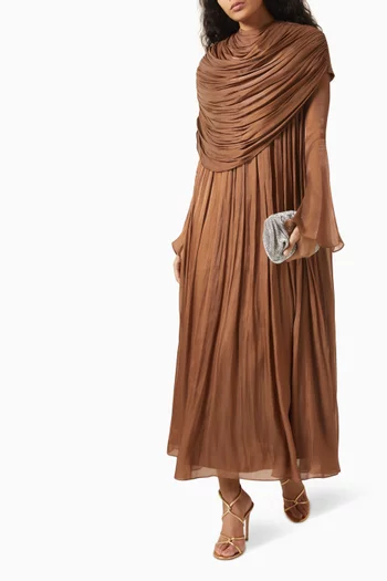 Draped Bodice Maxi Dress