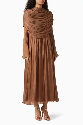 Draped Bodice Maxi Dress