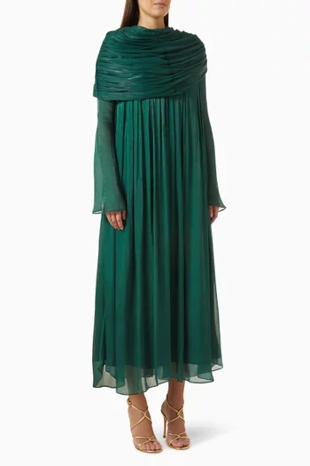 Draped Bodice Maxi Dress