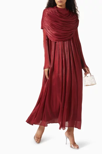 Draped Bodice Maxi Dress