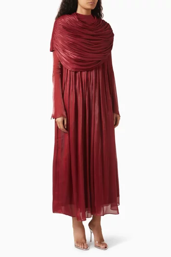 Draped Bodice Maxi Dress