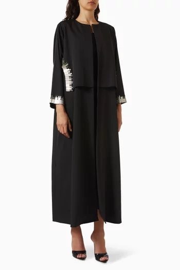 Layered Abaya in Crepe