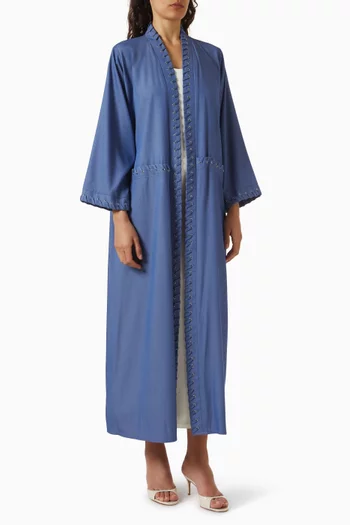 عباية مطرزة كريب