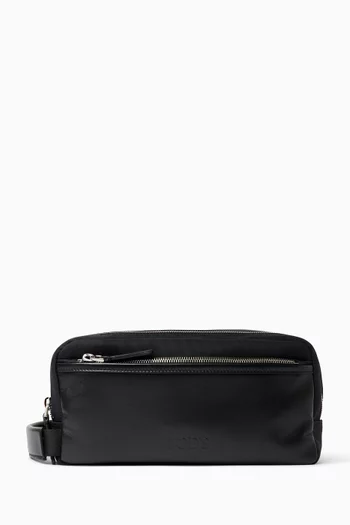 Top-handle Pouch in Leather