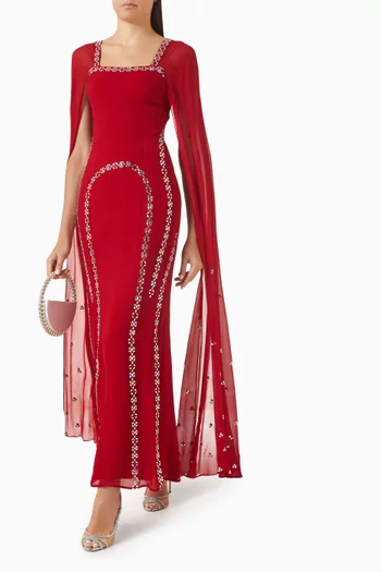 Embellished-trim Maxi Dress