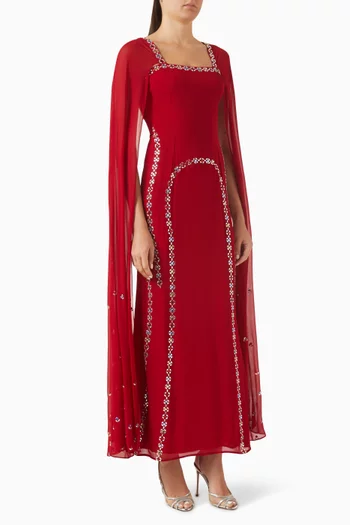 Embellished-trim Maxi Dress