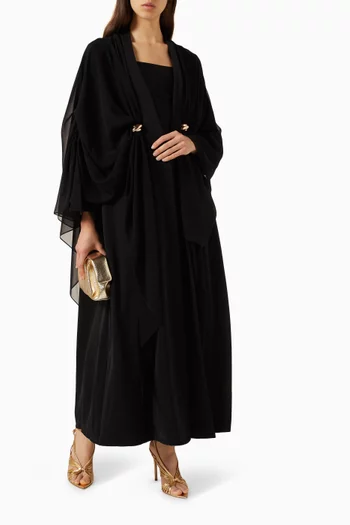 Layered Abaya in Chiffon