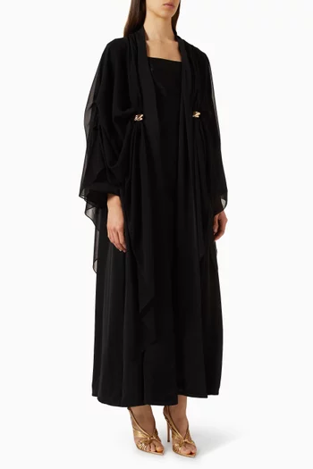 Layered Abaya in Chiffon