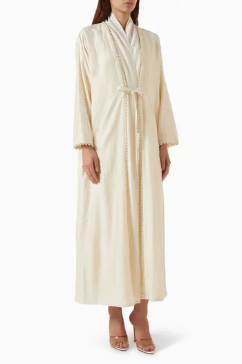 Ruffle Abaya Set in Cotton