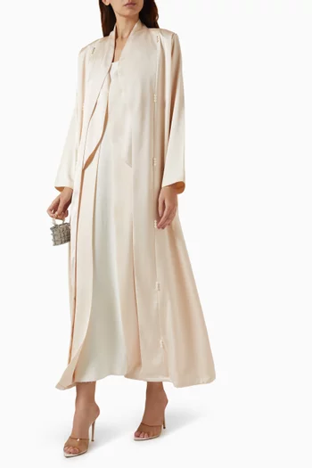 Classic Panel Abaya in Nada