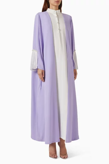 Pearl-embellished Abaya Set