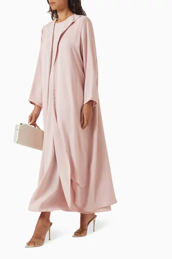 Tulip Hem Abaya in Crepe