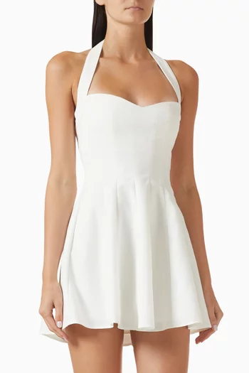 Juliette Halter Mini Dress in Twill