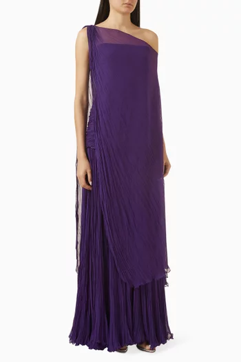 Ruched Drop-waist Dress