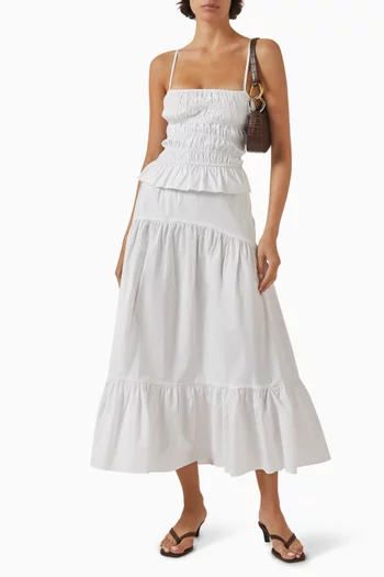 Indra Midi Skirt in Cotton Poplin