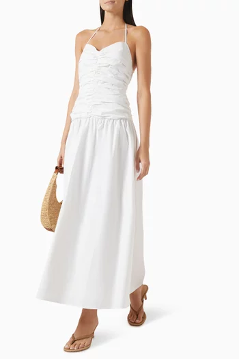Adina Maxi Dress in Cotton Poplin