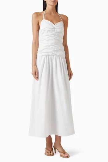 Adina Maxi Dress in Cotton Poplin