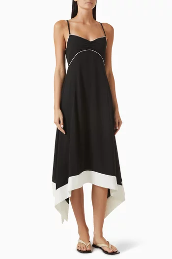 Lennox Midi Dress in Luxe Drape