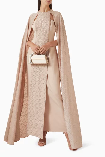 Crystal-embellished Dress in Crepe