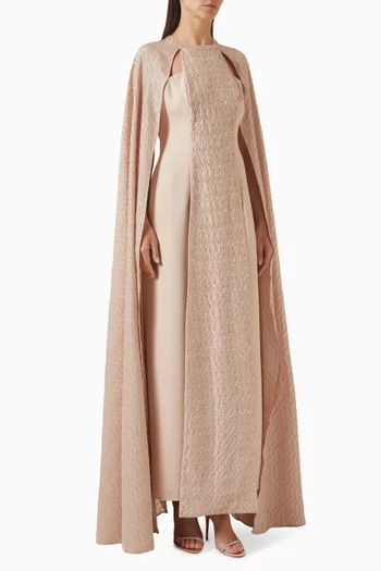 Crystal-embellished Dress in Crepe