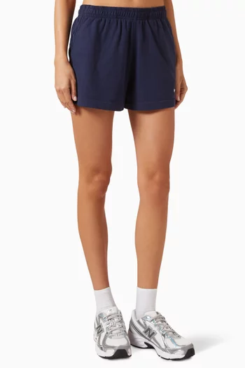 Serif Logo Disco Shorts in Cotton