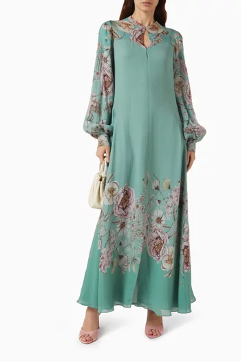 Floral-print Kaftan