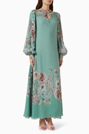 Floral-print Kaftan