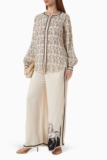 Graphic-print Top & Pants Set