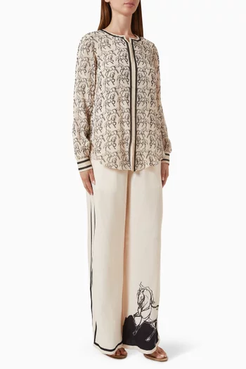 Graphic-print Top & Pants Set