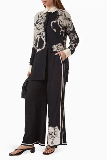 Graphic-print Shirt & Pants Set