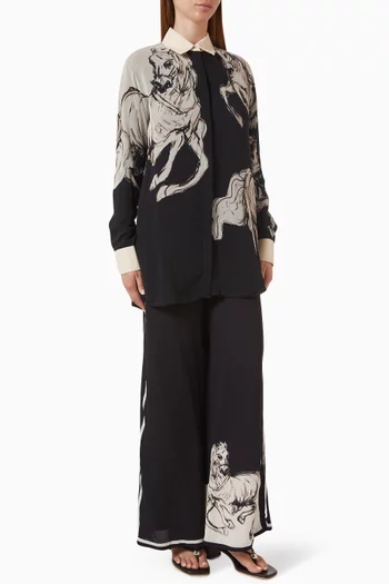 Graphic-print Shirt & Pants Set