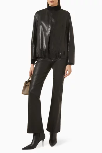Coco Fringe Jacket in Leather