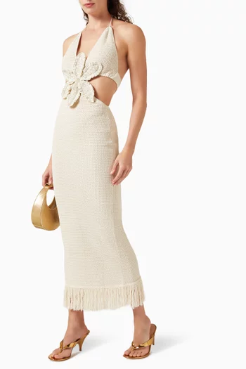 Starla Floral-applique Dress