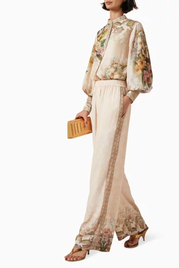 Clarence Shirt & Pants Set in Lurex Linen