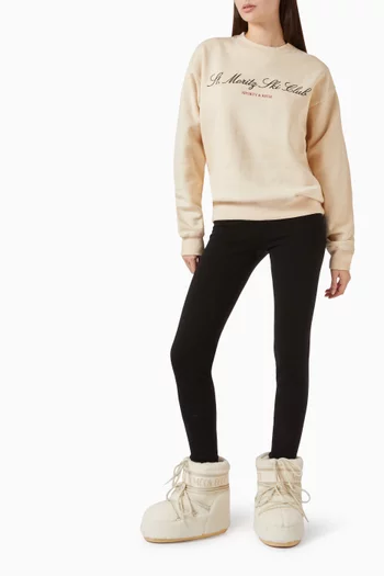 Ski Club Crewneck Sweatshirt in Fleece