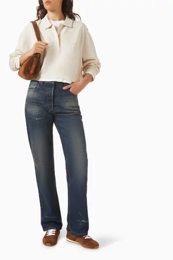 Oversized Polo Shirt in Cotton-piqué