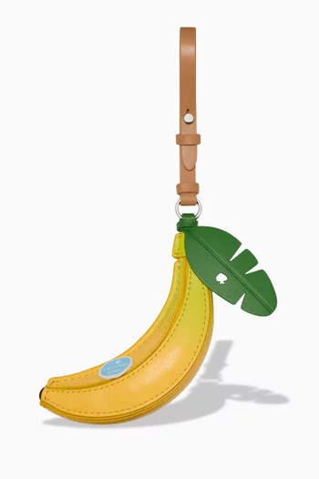 حلية حقيبة بتصميم موز جلد
