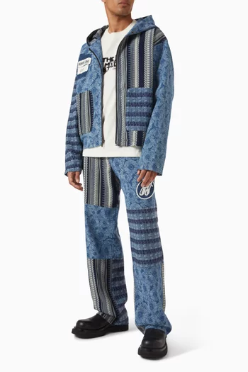 Tapestry Patchwork Pants in Cotton-blend