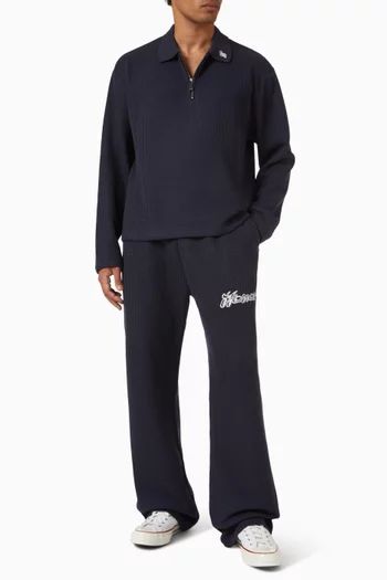 Wavy Knit Pants in Cotton-blend