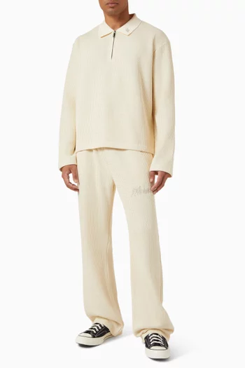Wavy Knit Pants in Cotton-blend
