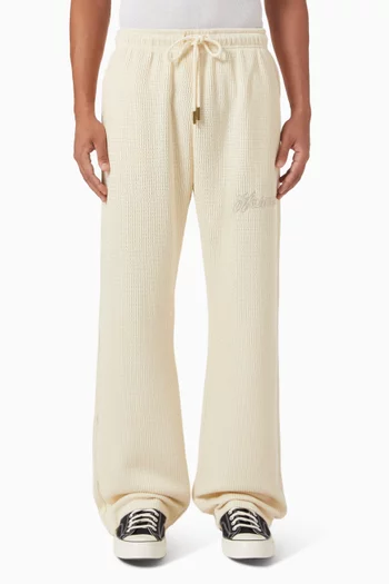 Wavy Knit Pants in Cotton-blend