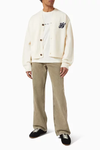 Brushed Knit Cardigan in Tencel & Cotton