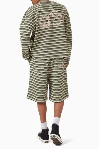 Speak Striped Crew Sweater in Cotton