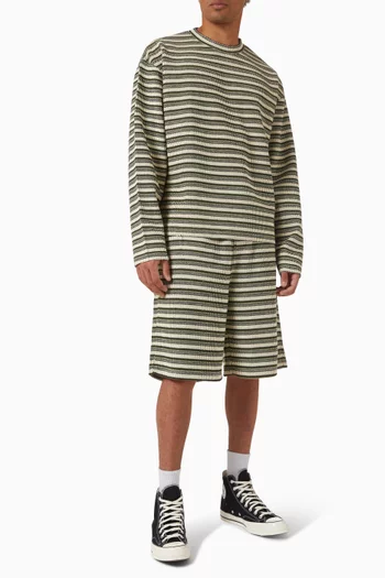Speak Striped Knit Shorts