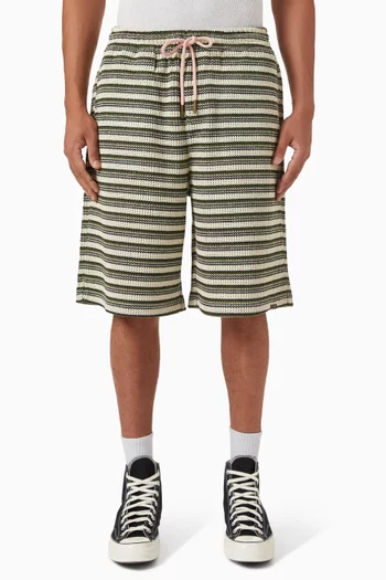 Speak Striped Knit Shorts